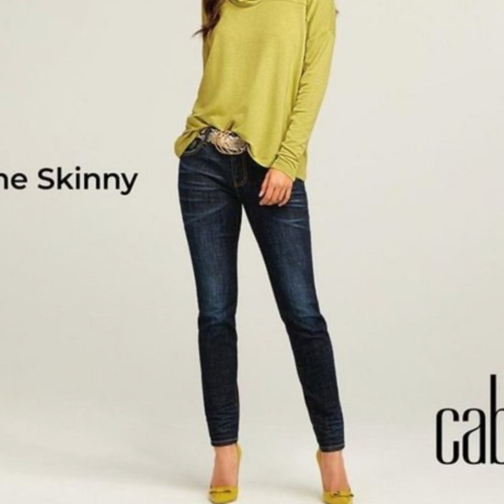 Cabi Skinny Dark Wash Jeans Size 2 Casual Denim Classic Basic